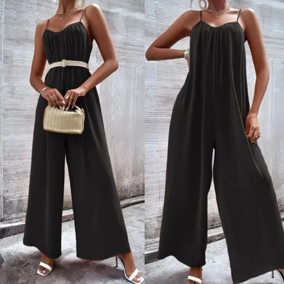 Boho wide leg cami jumpsuit - Picture 7 of 15